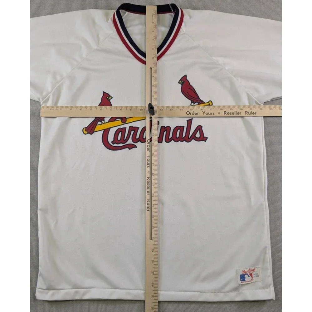 Vintage St Louis Cardinals Jersey Mens XL White Rawlings Retro 80s MLB Baseball